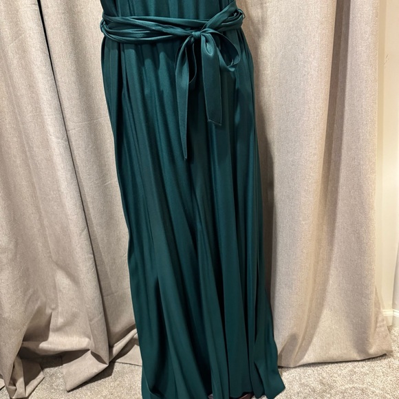 Ted Baker Meriahh Dark Green Halter Wide Leg Jumpsuit - Size 4 (US 10/12/14) - Picture 6 of 15